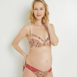 SOUTIEN-GORGE EMBOITANT GROSSESSE IVOIRE/BLEU