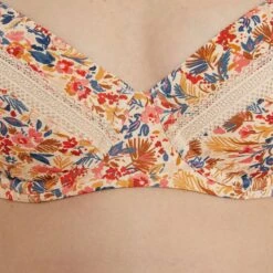 SOUTIEN-GORGE EMBOITANT GROSSESSE IVOIRE/BLEU -sous-vêtement boutique 11031700 Z