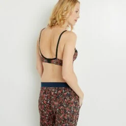 SOUTIEN-GORGE EMBOITANT GROSSESSE NOIR/BLEU -sous-vêtement boutique 11031701 D