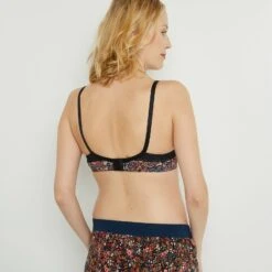 SOUTIEN-GORGE AMPLI ALLAITEMENT NOIR/BLEU -sous-vêtement boutique 11031801 D