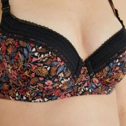 SOUTIEN-GORGE AMPLI ALLAITEMENT NOIR/BLEU -sous-vêtement boutique 11031801 Z