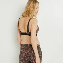 SOUTIEN-GORGE ALLAITEMENT NOIR/BLEU -sous-vêtement boutique 11031901 D