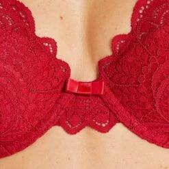 SOUTIEN-GORGE AMPLI FOULARD ROUGE -sous-vêtement boutique 11145704 Z