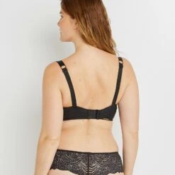 SOUTIEN-GORGE GRANDS BONNETS NOIR -sous-vêtement boutique 11186001 D gt