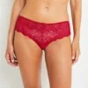 SHORTY STRING DENTELLE ROUGE -sous-vêtement boutique 11193802 F