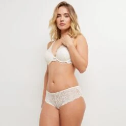 SHORTY DENTELLE ECRU -sous-vêtement boutique 11193900 D