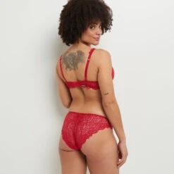 CULOTTE DENTELLE ROUGE -sous-vêtement boutique 11194004 Z