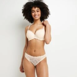 CULOTTE MICRO DENTELLE ECRU -sous-vêtement boutique 11194100 D