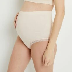 CULOTTE TAILLE HAUTE GROSSESSE POUDRE