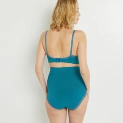 CULOTTE TAILLE HAUTE GROSSESSE BLEU 7 CULOTTE TAILLE HAUTE GROSSESSE BLEU -sous-vêtement boutique 11248001 D