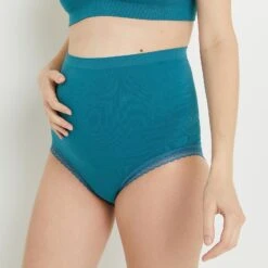 CULOTTE TAILLE HAUTE GROSSESSE BLEU