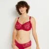 SOUTIEN-GORGE GRANDS BONNETS ROUGE -sous-vêtement boutique 11249402 F