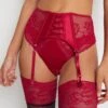 SERRE-TAILLE DENTELLE ROUGE -sous-vêtement boutique 11250302 F