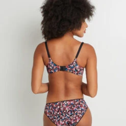 SOUTIEN-GORGE AMPLI EMBOITANT NOIR/ROSE -sous-vêtement boutique 11286104 D