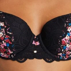 SOUTIEN-GORGE AMPLI EMBOITANT NOIR/ROSE -sous-vêtement boutique 11286104 Z