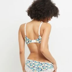 SOUTIEN-GORGE AMPLI EMBOITANT BLANC/VERT -sous-vêtement boutique 11286106 D