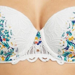 SOUTIEN-GORGE AMPLI EMBOITANT BLANC/VERT -sous-vêtement boutique 11286106 Z