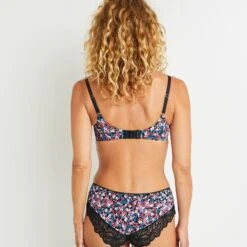 SOUTIEN-GORGE EMBOITANT NOIR/ROSE -sous-vêtement boutique 11286304 D