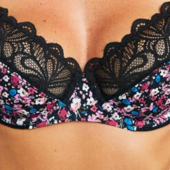 SOUTIEN-GORGE EMBOITANT NOIR/ROSE -sous-vêtement boutique 11286304 Z