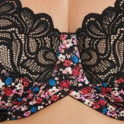 SOUTIEN-GORGE GRANDS BONNETS NOIR/ROSE -sous-vêtement boutique 11286403 Z