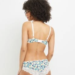 SOUTIEN-GORGE SANS ARMATURES BLANC/VERT -sous-vêtement boutique 11286506 D