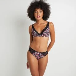 CULOTTE NOIR/ROSE -sous-vêtement boutique 11286704 D