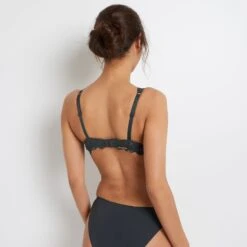 SOUTIEN-GORGE AMPLI FOULARD ANTHRACITE -sous-vêtement boutique 11290902 D