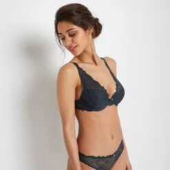SOUTIEN-GORGE AMPLI FOULARD ANTHRACITE