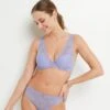 SOUTIEN-GORGE AMPLI FOULARD LILAS -sous-vêtement boutique 11290904 F