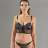 SOUTIEN-GORGE CORBEILLE NOIR/ARGENT -sous-vêtement boutique 11297000 F