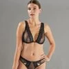 SOUTIEN-GORGE FOULARD NOIR -sous-vêtement boutique 11297300 F