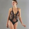 BODYSTRING TULLE BRODE NOIR -sous-vêtement boutique 11297400 F