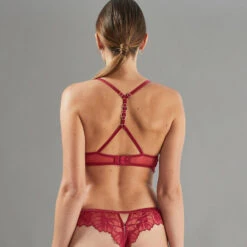 SOUTIEN-GORGE PUSH UP DENTELLE BORDEAUX -sous-vêtement boutique 11299700 D