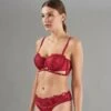 SOUTIEN-GORGE BALCONNET DENTELLE BORDEAUX -sous-vêtement boutique 11299800 F
