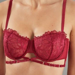 SOUTIEN-GORGE BALCONNET DENTELLE BORDEAUX -sous-vêtement boutique 11299800 Z