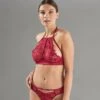 SOUTIEN-GORGE PLONGEANT DENTELLE BORDEAUX -sous-vêtement boutique 11299900 F