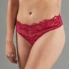 SHORTY STRING DENTELLE BORDEAUX -sous-vêtement boutique 11300300 F