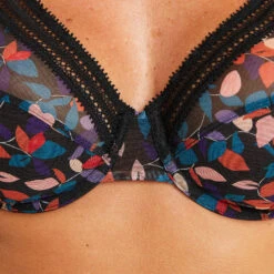 SOUTIEN-GORGE FOULARD NOIR/ROSE -sous-vêtement boutique 11302400 Z