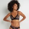 SOUTIEN-GORGE SANS ARMATURES NOIR/ROSE -sous-vêtement boutique 11302500 F