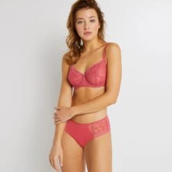 SHORTY DENTELLE ROSE -sous-vêtement boutique 11303800 D