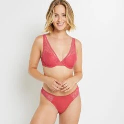 TANGA DENTELLE ROSE -sous-vêtement boutique 11304000 D