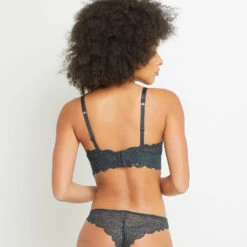 SOUTIEN-GORGE SANS ARMATURES ANTHRACITE -sous-vêtement boutique 11307001 D