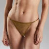STRING TULLE BRODE BRONZE -sous-vêtement boutique 11308400 F