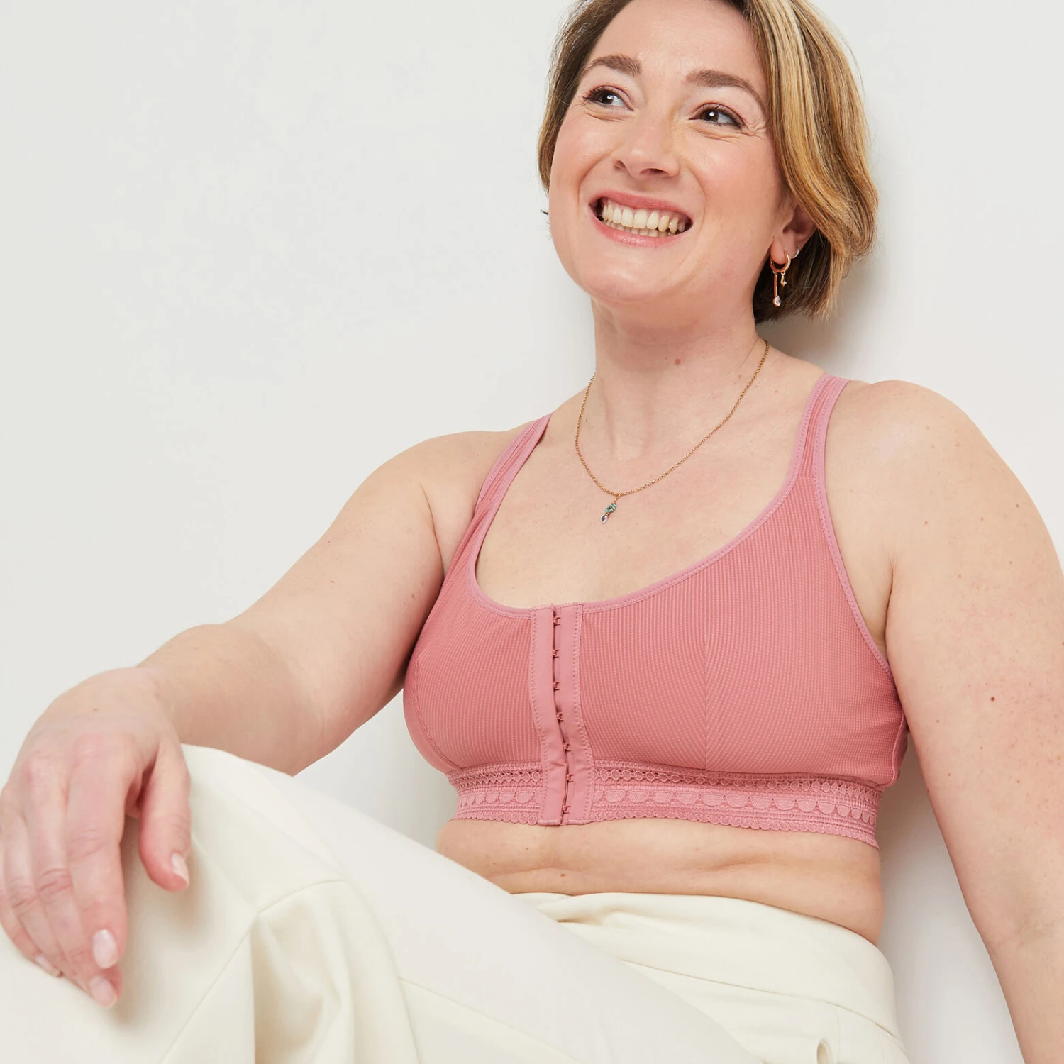 BRASSIERE POST-OP ROSE 4 BRASSIERE POST-OP ROSE – Image 2