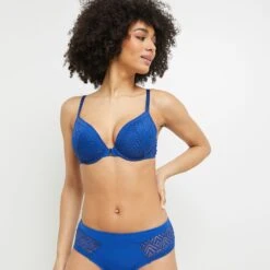 SOUTIEN-GORGE AMPLIFORME PLUNGE BLEU