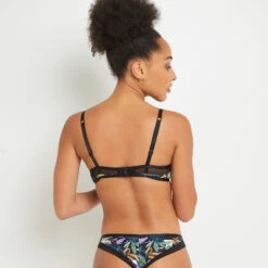 SOUTIEN-GORGE AMPLIFORME MICROFIBRE MULTICO NOIR -sous-vêtement boutique 20003200 D