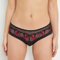 SHORTY TULLE BRODE MULTICO NOIR