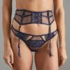 Bella PORTE-JARRETELLES TULLE BRODE MULTICO BLEU -sous-vêtement boutique 20007800 F
