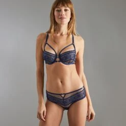 Bella SHORTY TULLE BRODE MULTICO BLEU -sous-vêtement boutique 20008400 D