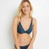 SOUTIEN-GORGE AMPLI FOULARD DENTELLE MULTICO BLEU -sous-vêtement boutique 20009500 F
